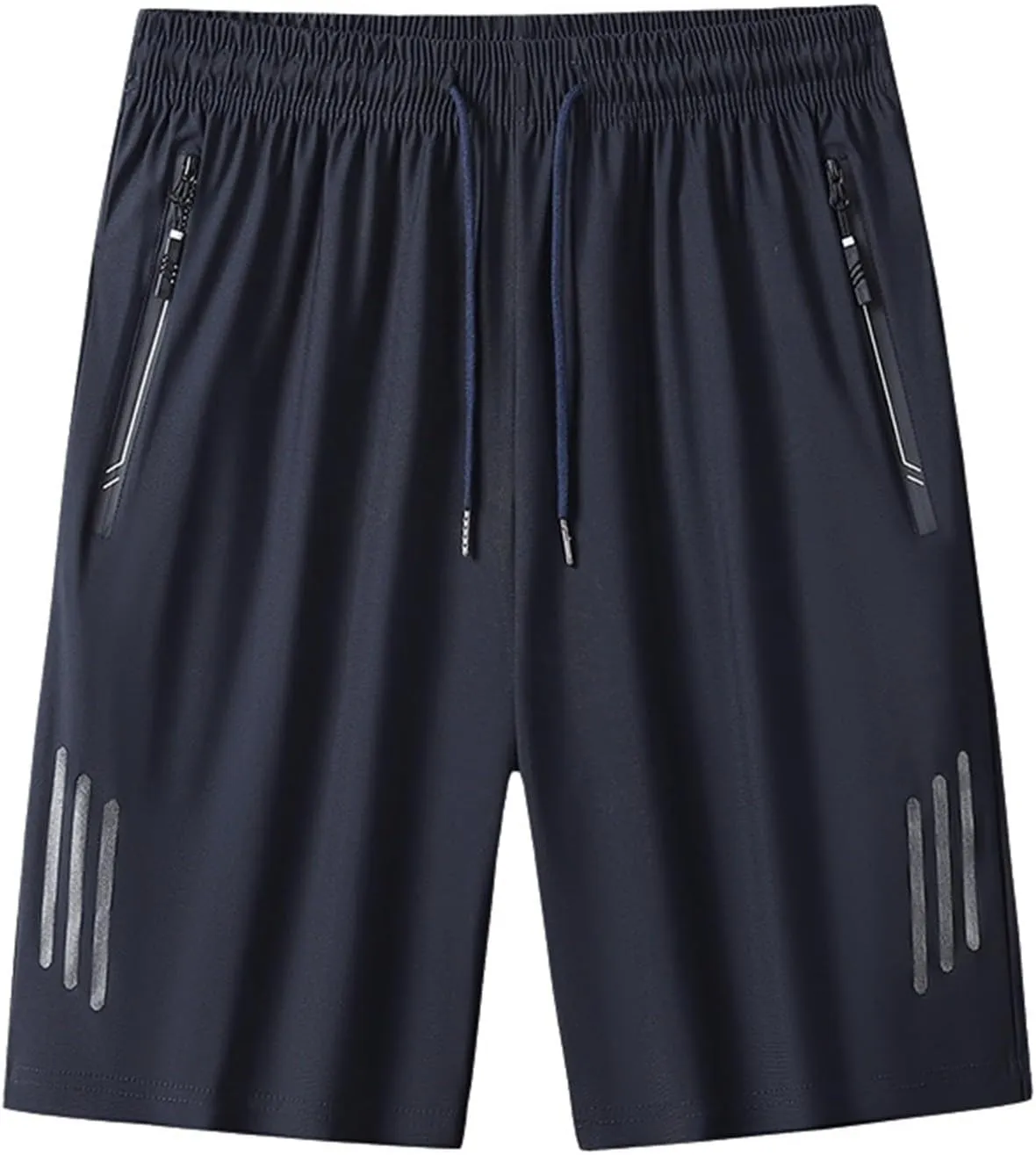 Men's Ice Silk Shorts Sport Lightweight Shorts Breathable Short Pants Pocket with Zip Sports Trousers Active Men Shorts