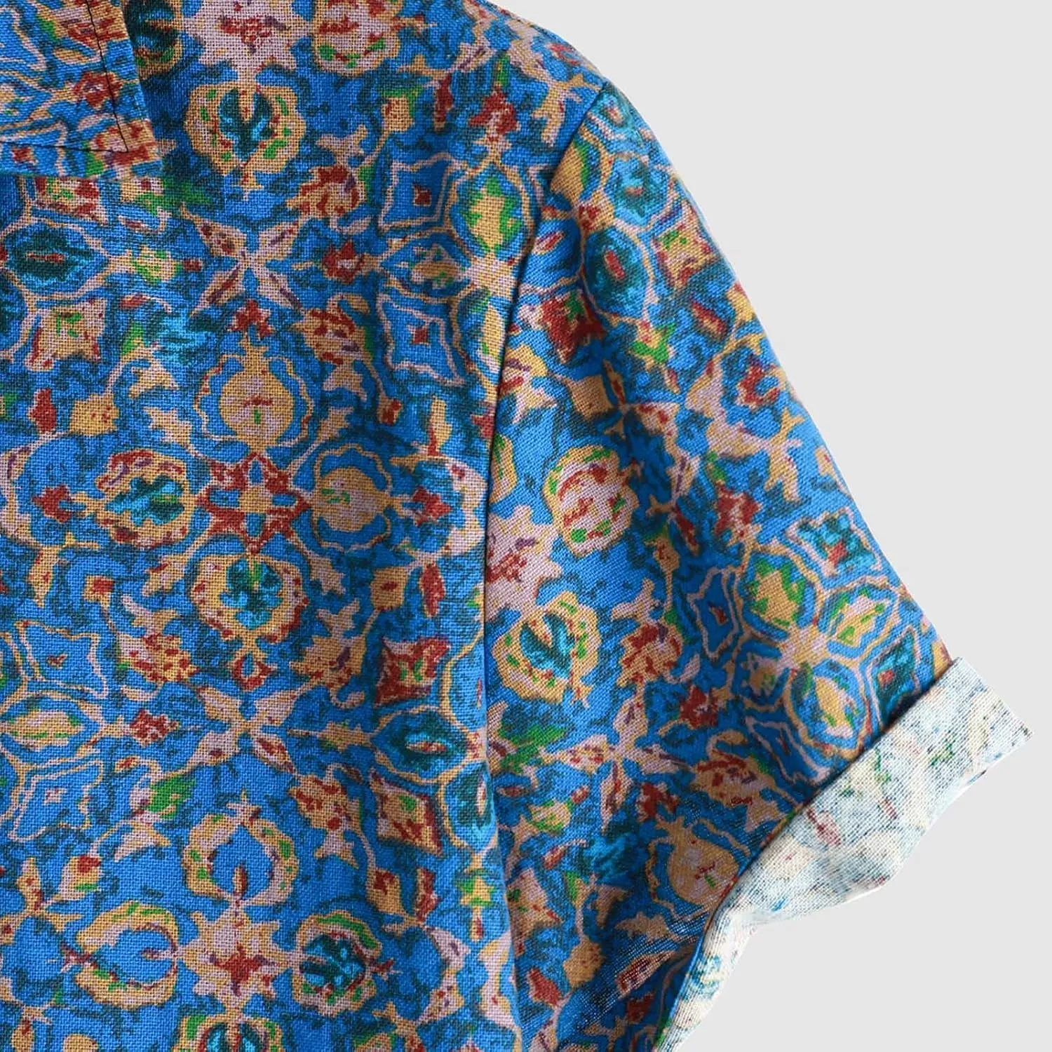 Mens Linen Shirts Short Sleeve Button Down Shirt Casual Summer Beach Wedding Tops Lightweight Cotton T-Shirt Top