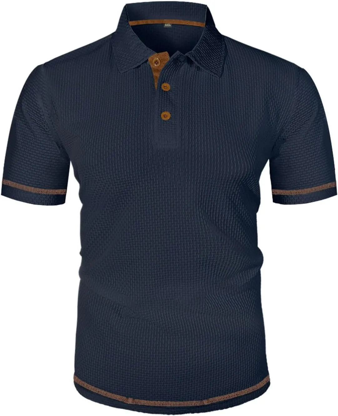 Men's Mesh Ice Silk Polo Shirt Slim Fit Collared Short Sleeve Cool Skin-Friendly Quick-Drying Stretch Tshirts