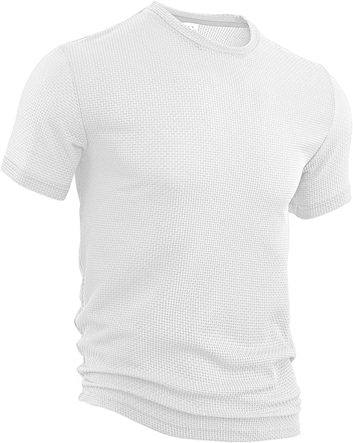 Men's Muscle T-Shirts Stretch Slim Short Sleeve Bodybuilding Gym Tees Thin Breathable Quick Dry Athletic Hipster Shirt