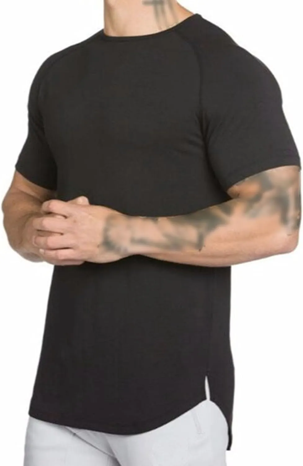 Mens Muscle Workout T-Shirts Slim Fit Casual Athletic Short Sleeve Pullover Tops Lightweight Summer Basic Tees