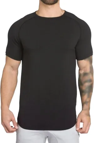 Mens Muscle Workout T-Shirts Slim Fit Casual Athletic Short Sleeve Pullover Tops Lightweight Summer Basic Tees
