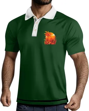 Men's Polo Shirts Crewneck Slim Fit Dry Fit Lightweight Business Summer Shirts