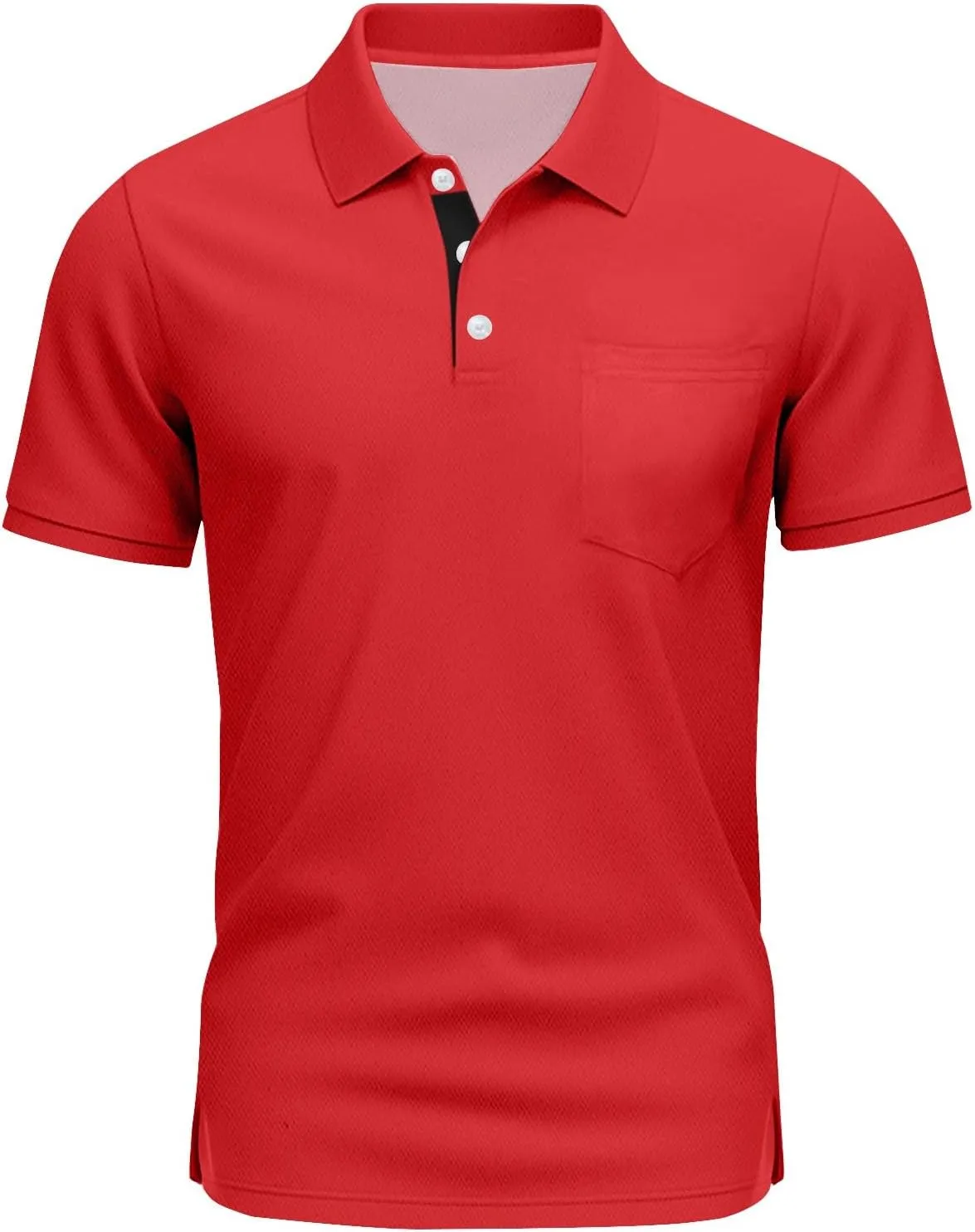Men's Polo Shirts Short Sleeve Casual Fashion Golf Shirt Classic Slim Fit Summer T-Shirts with Pockets