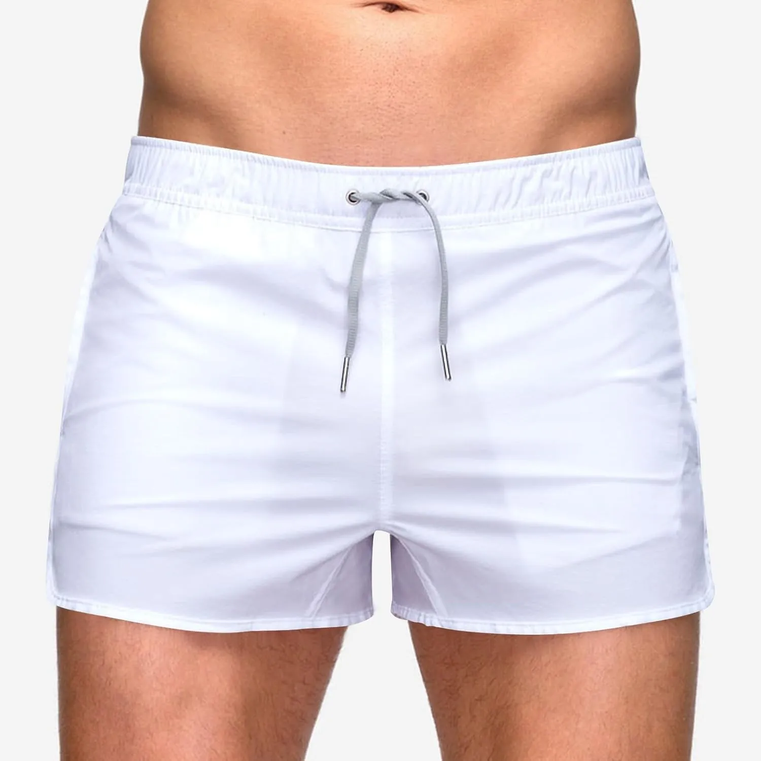 Men's Running Workout Shorts Quick Dry Gym Bodybuilding Athletic Shorts with Pockets Drawstring Elastic Waist 3'' Shorts