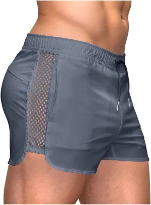 Men's Running Workout Shorts Quick Dry Gym Bodybuilding Athletic Shorts with Pockets Drawstring Elastic Waist 3'' Shorts