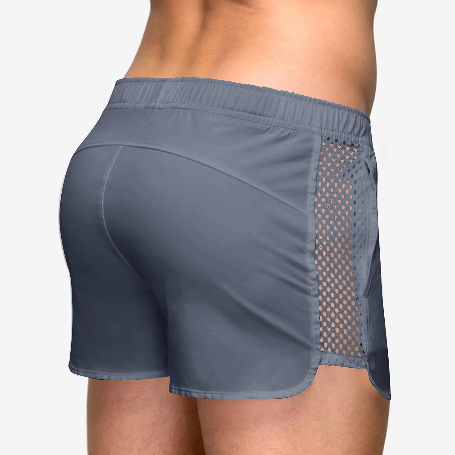 Men's Running Workout Shorts Quick Dry Gym Bodybuilding Athletic Shorts with Pockets Drawstring Elastic Waist 3'' Shorts