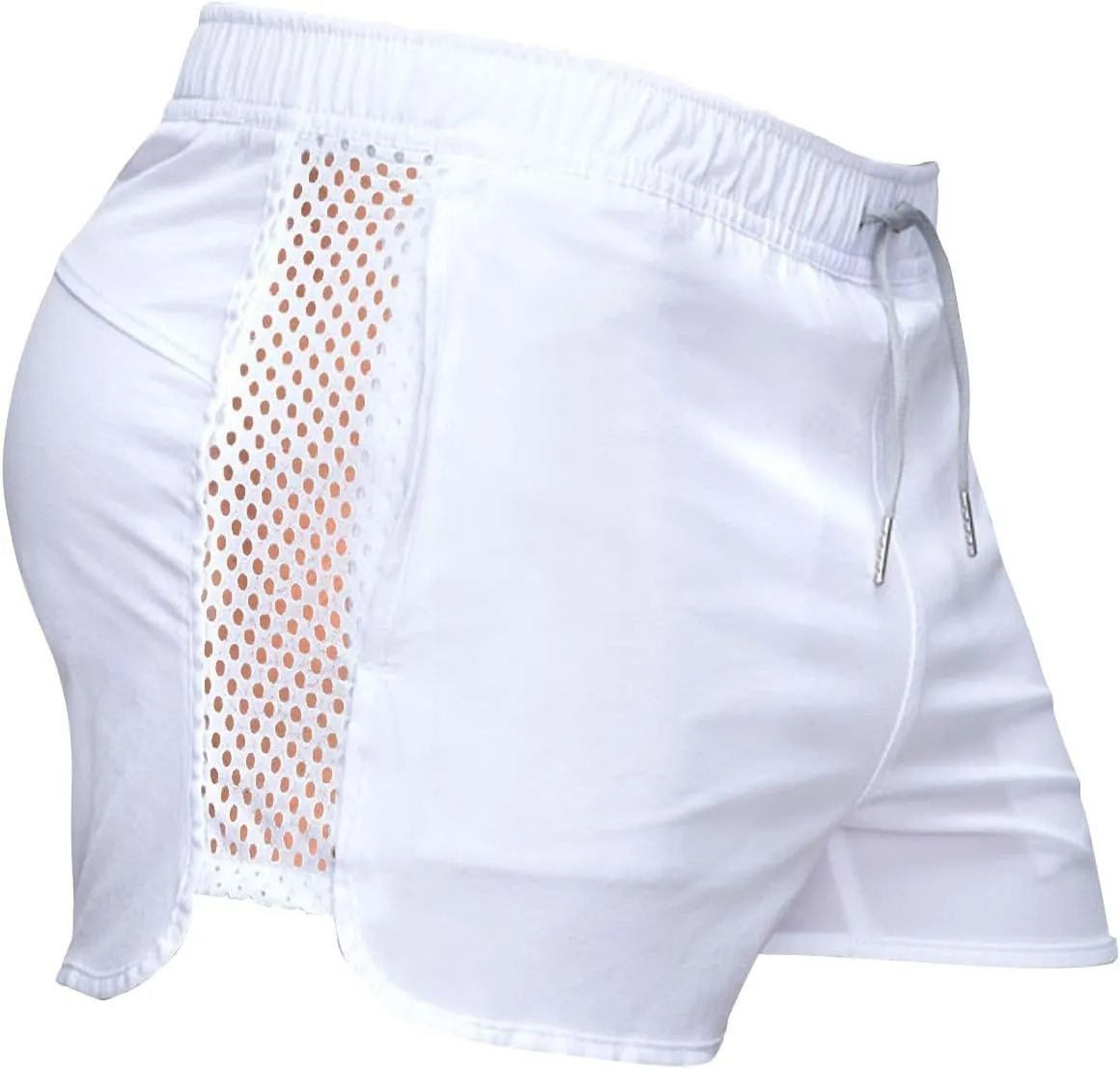 Men's Running Workout Shorts Quick Dry Gym Bodybuilding Athletic Shorts with Pockets Drawstring Elastic Waist 3'' Shorts