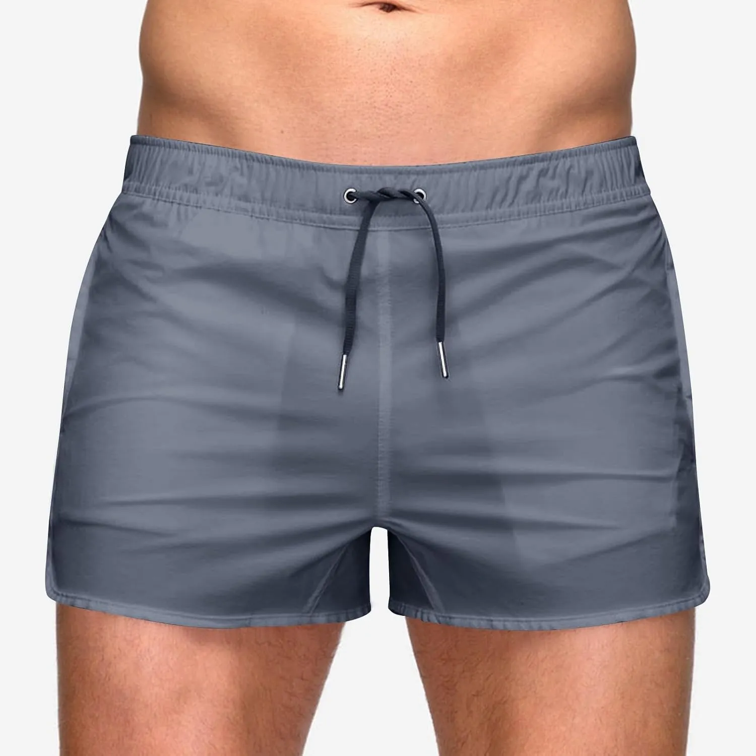 Men's Running Workout Shorts Quick Dry Gym Bodybuilding Athletic Shorts with Pockets Drawstring Elastic Waist 3'' Shorts