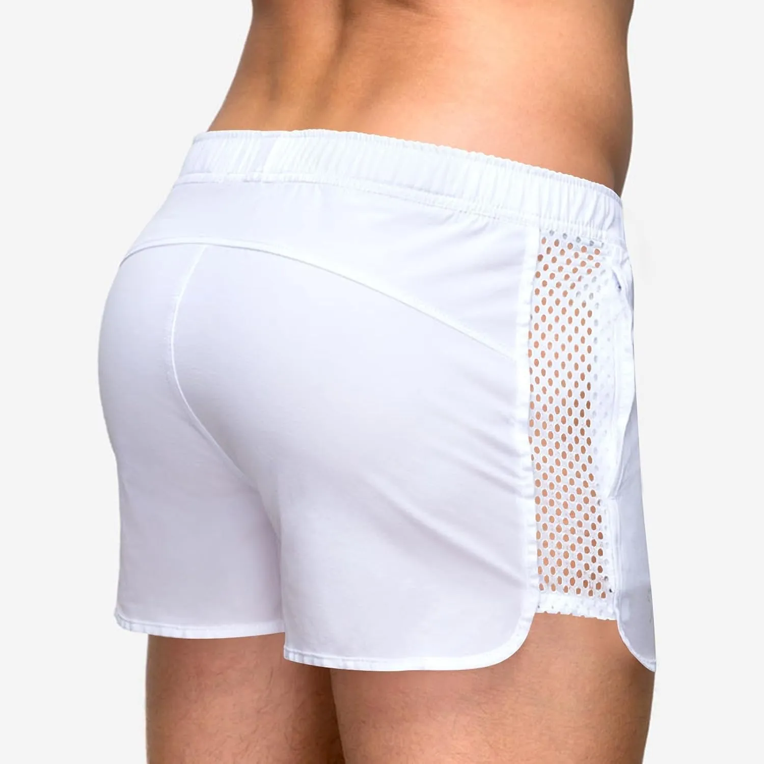 Men's Running Workout Shorts Quick Dry Gym Bodybuilding Athletic Shorts with Pockets Drawstring Elastic Waist 3'' Shorts