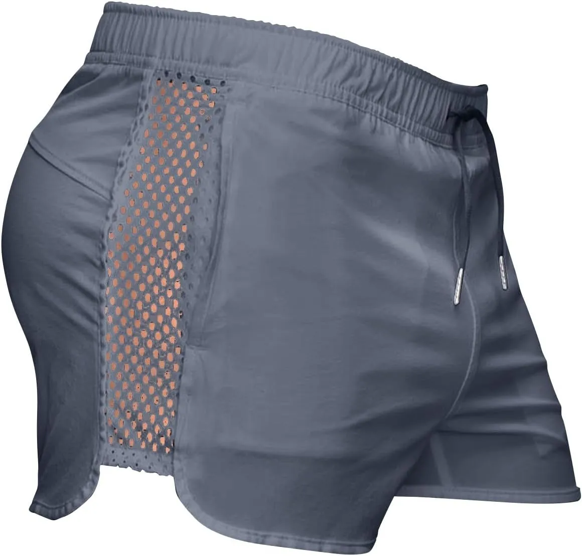 Men's Running Workout Shorts Quick Dry Gym Bodybuilding Athletic Shorts with Pockets Drawstring Elastic Waist 3'' Shorts