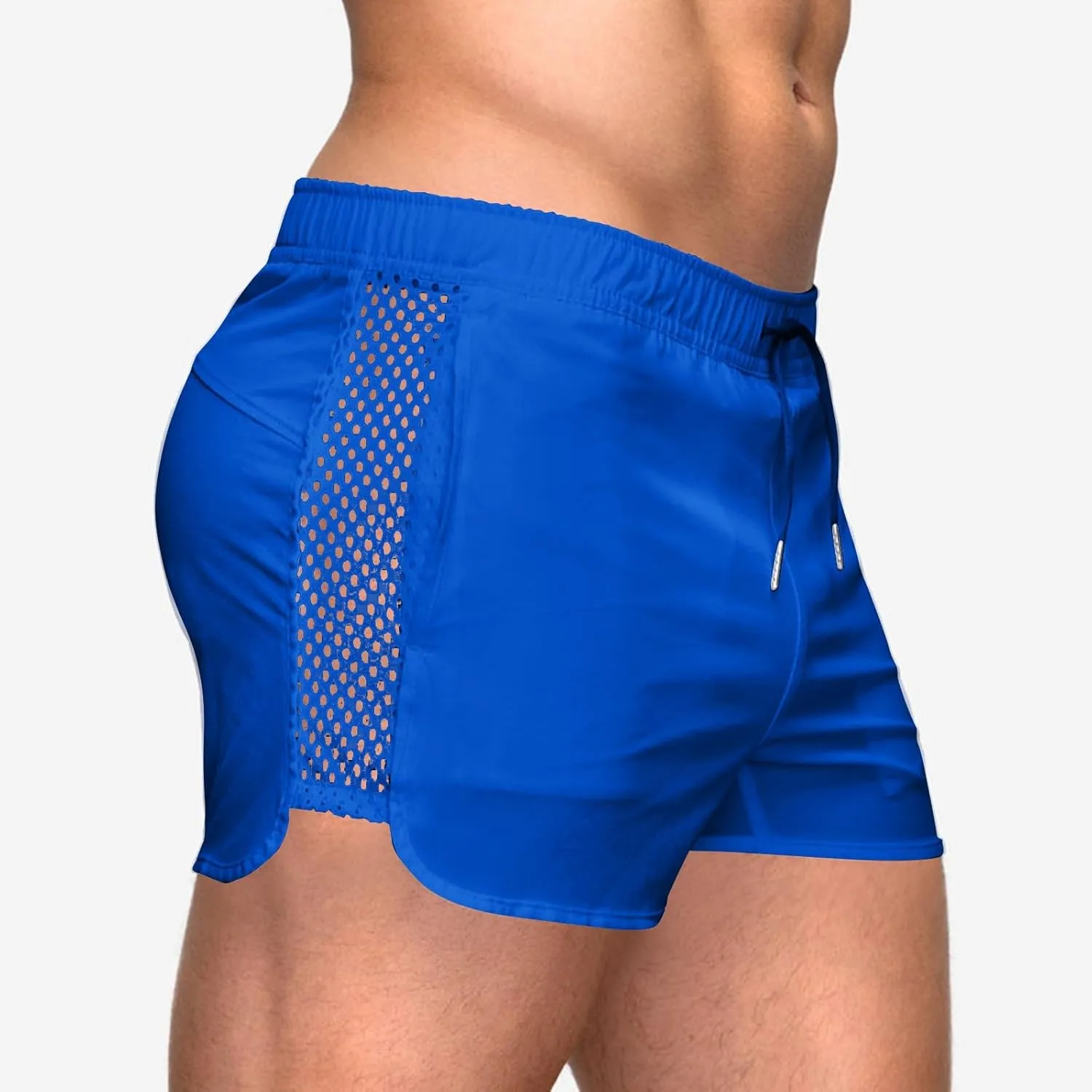 Men's Running Workout Shorts Quick Dry Gym Bodybuilding Athletic Shorts with Pockets Drawstring Elastic Waist 3'' Shorts