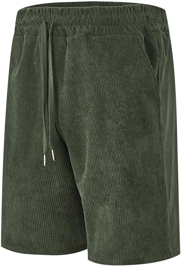 Mens Shorts Chino Summer Beach Drawstring Cotton Casual Stretch Basketball Shorts