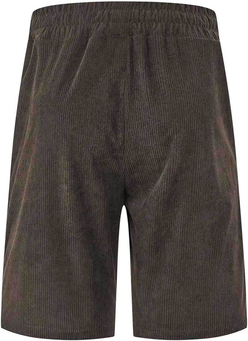 Mens Shorts Chino Summer Beach Drawstring Cotton Casual Stretch Basketball Shorts