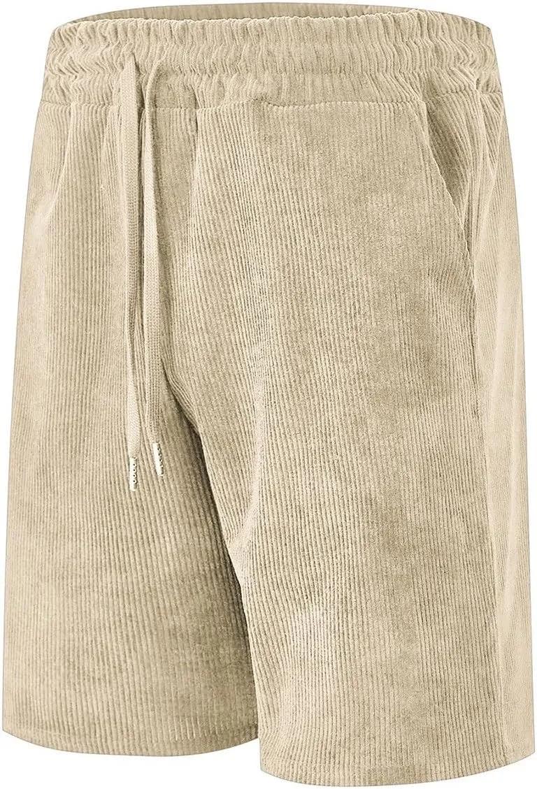 Mens Shorts Chino Summer Beach Drawstring Cotton Casual Stretch Basketball Shorts