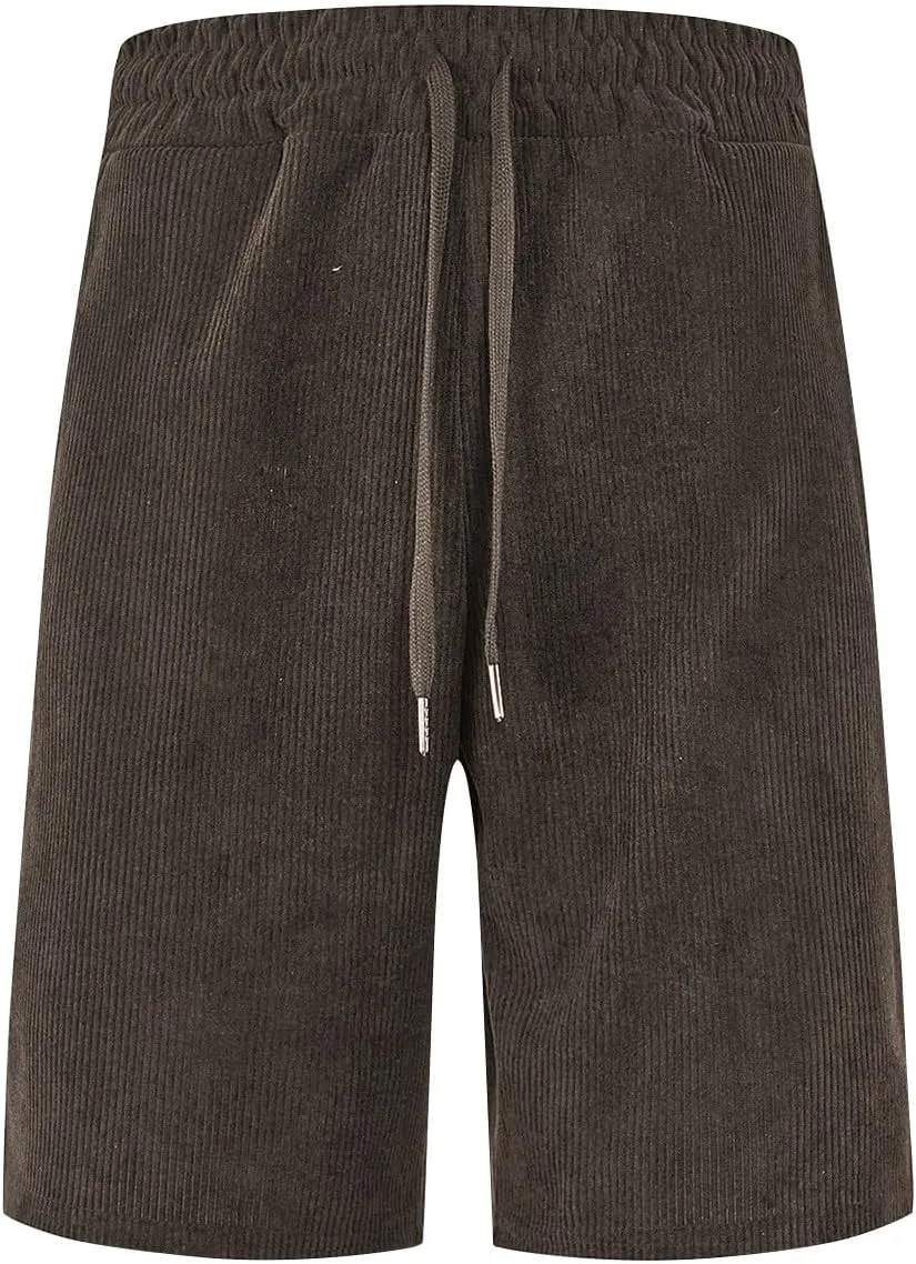 Mens Shorts Chino Summer Beach Drawstring Cotton Casual Stretch Basketball Shorts