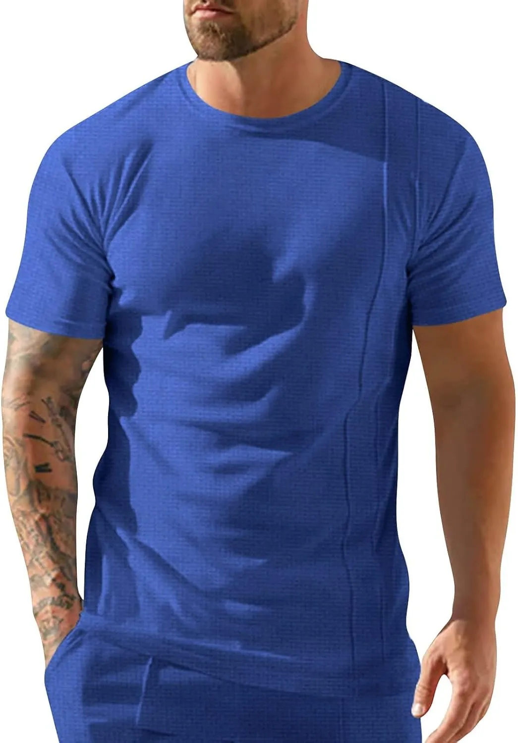 Men's Summer Shirts : Super Soft Premium Fabric Slim Fit Breathable Work Tees