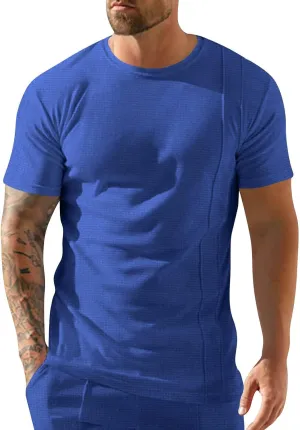 Men's Summer Shirts : Super Soft Premium Fabric Slim Fit Breathable Work Tees