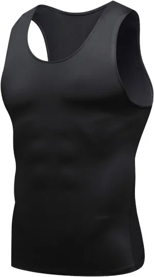 Men's Tank Tops Slim Fit Stretch Gym Bodybuilding Muscle Shirt Vests Summer Quick Drying Tights Sport Workout Shirts