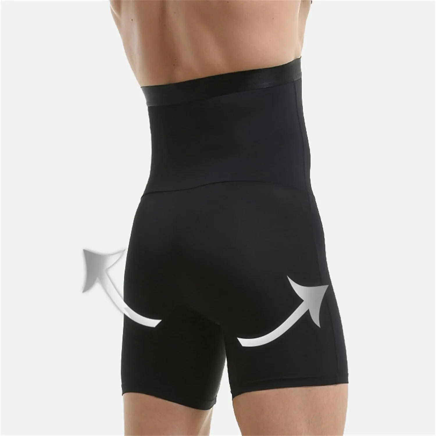 Men's Tummy Control Shapewear Shorts High Waist Slimming Anti-Curling Underwear Body Shaper Compression Seamless Boxer Briefs