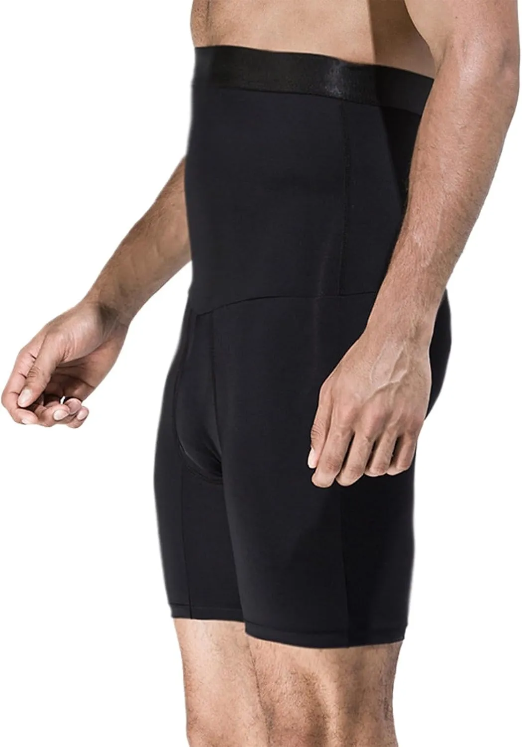 Men's Tummy Control Shapewear Shorts High Waist Slimming Anti-Curling Underwear Body Shaper Compression Seamless Boxer Briefs