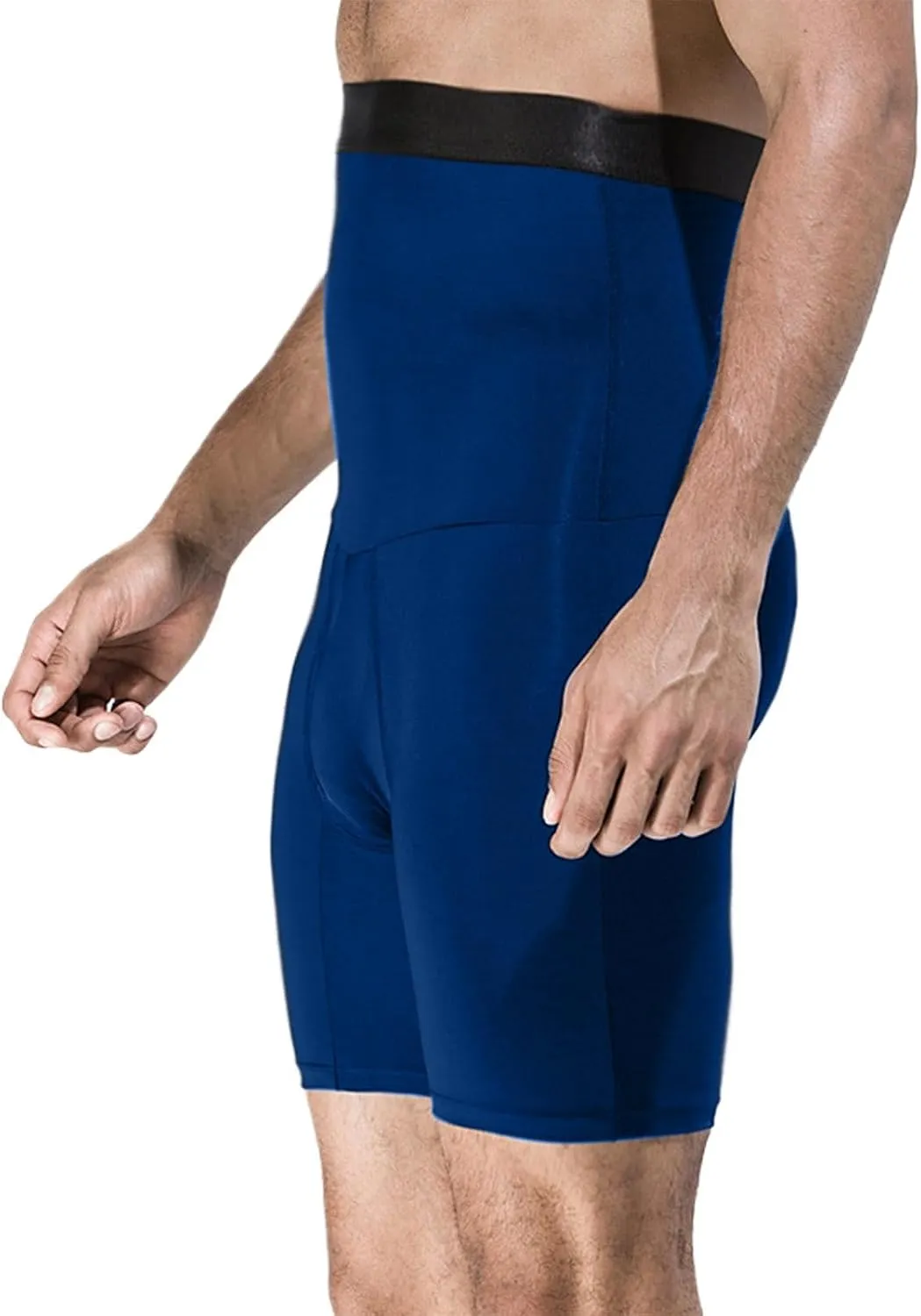 Men's Tummy Control Shapewear Shorts High Waist Slimming Anti-Curling Underwear Body Shaper Compression Seamless Boxer Briefs