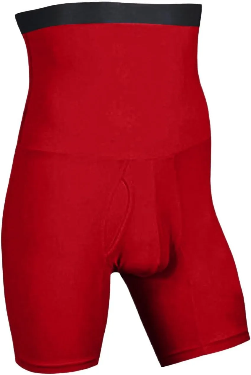 Men's Tummy Control Shapewear Shorts High Waist Slimming Anti-Curling Underwear Body Shaper Compression Seamless Boxer Briefs