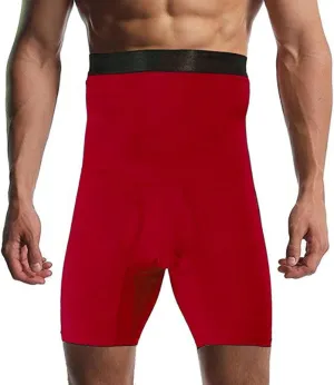 Men's Tummy Control Shapewear Shorts High Waist Slimming Anti-Curling Underwear Body Shaper Compression Seamless Boxer Briefs