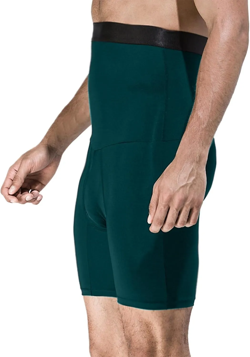 Men's Tummy Control Shapewear Shorts High Waist Slimming Anti-Curling Underwear Body Shaper Compression Seamless Boxer Briefs