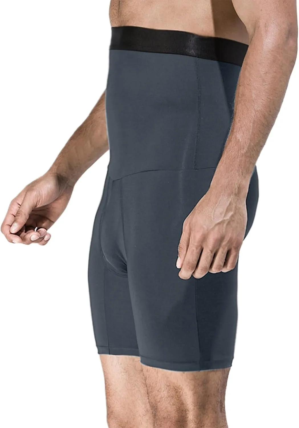 Men's Tummy Control Shapewear Shorts High Waist Slimming Anti-Curling Underwear Body Shaper Compression Seamless Boxer Briefs