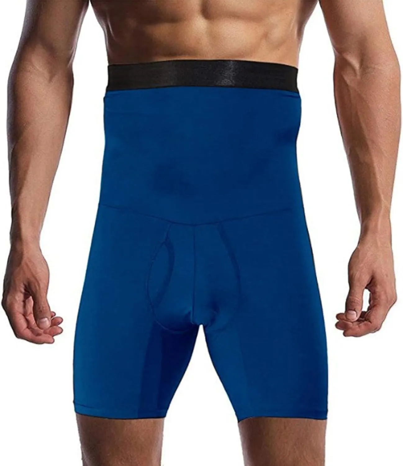 Men's Tummy Control Shapewear Shorts High Waist Slimming Anti-Curling Underwear Body Shaper Compression Seamless Boxer Briefs