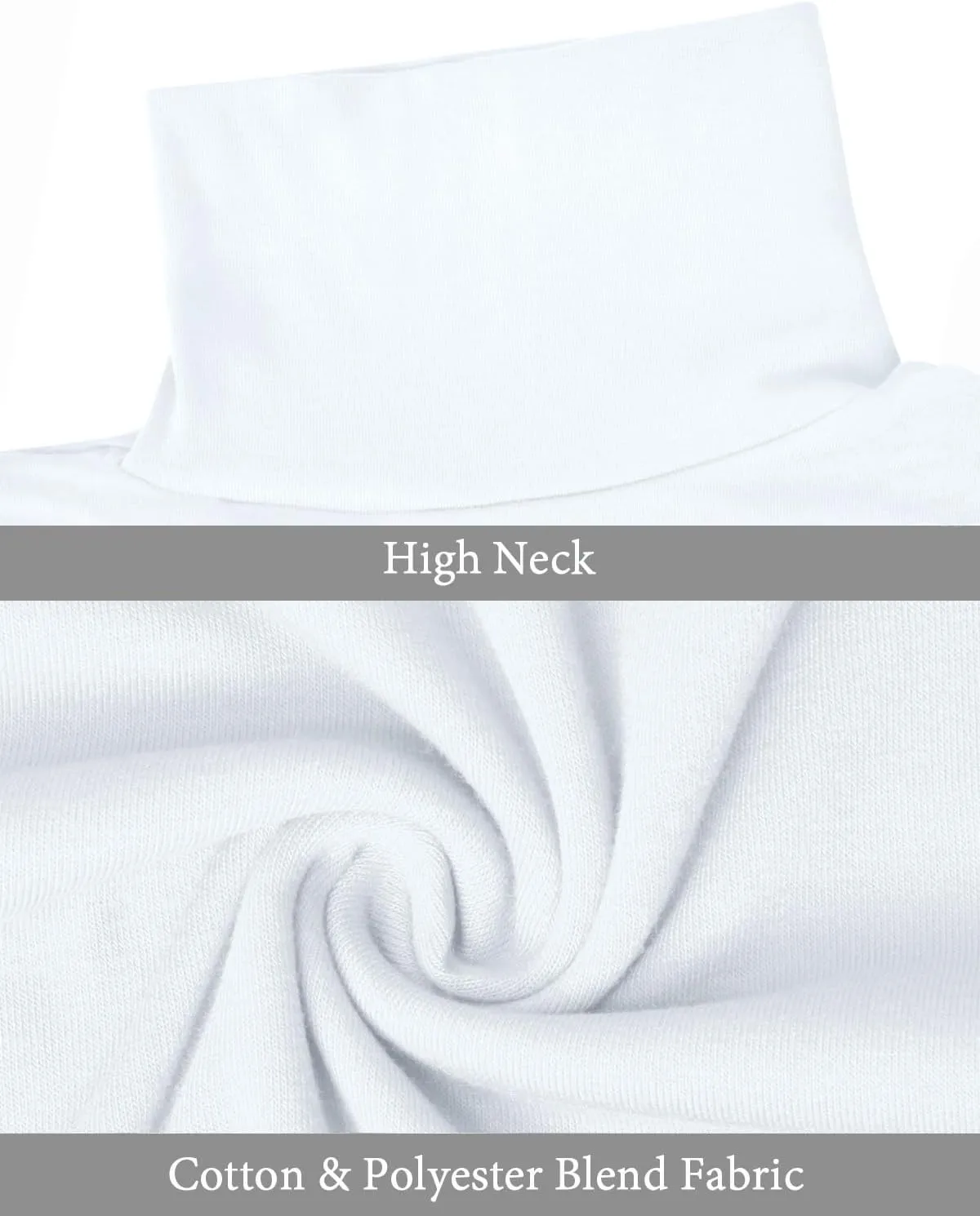Mens Turtleneck Long Sleeve T Shirts Slim Fit Thermal Undershirt Lightweight Pullover