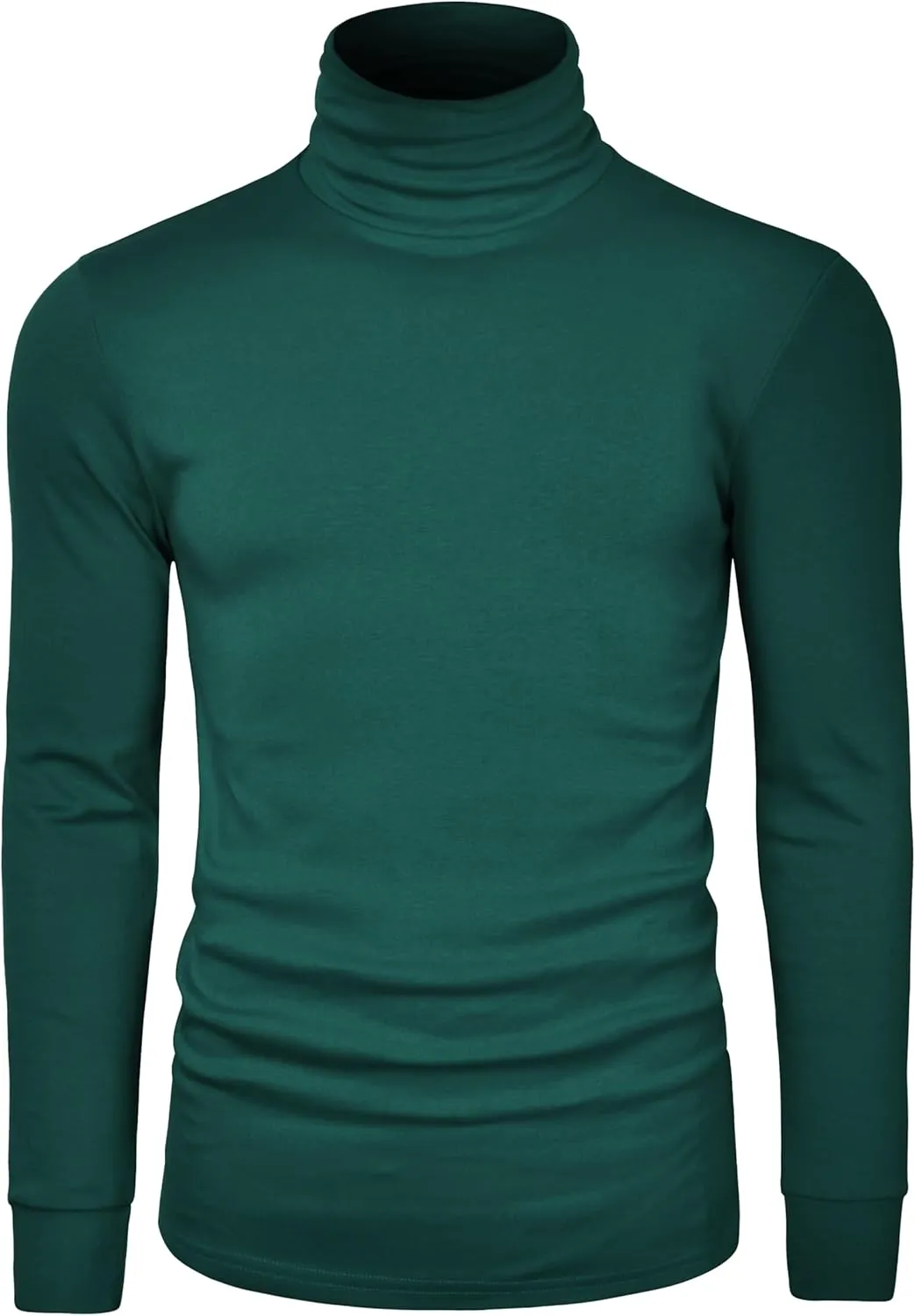 Mens Turtleneck Long Sleeve T Shirts Slim Fit Thermal Undershirt Lightweight Pullover
