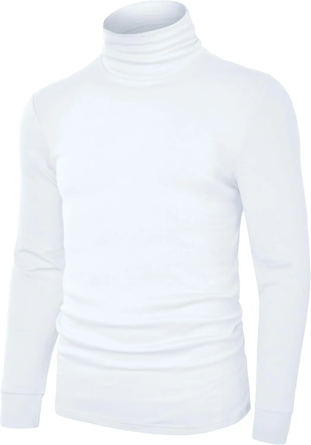 Mens Turtleneck Long Sleeve T Shirts Slim Fit Thermal Undershirt Lightweight Pullover