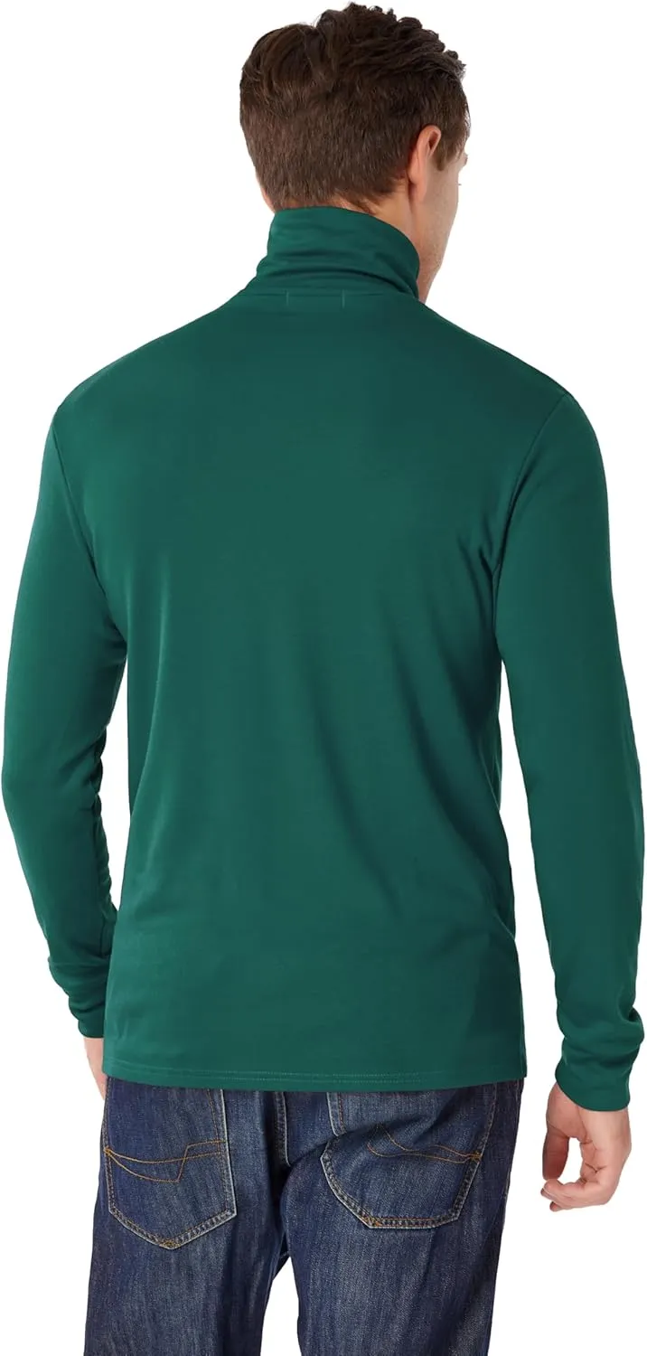 Mens Turtleneck Long Sleeve T Shirts Slim Fit Thermal Undershirt Lightweight Pullover