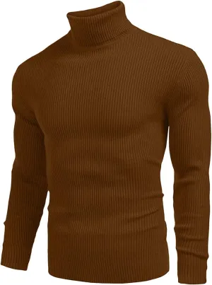 Mens Turtneck Pullover Sweaters Long Sleeve Cable Knit Sweater Slim Fit Jumpers Designer Undershirts Fall Winter Tops