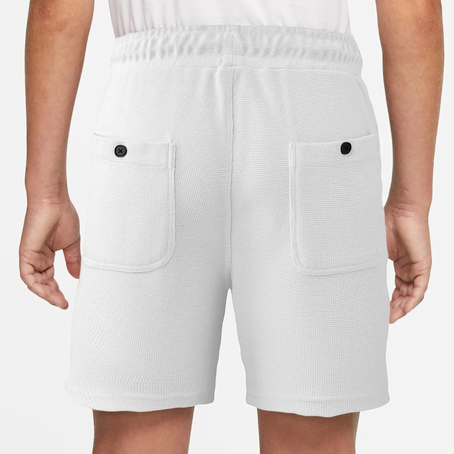 Men's Waist Drawstring Shorts Waffle Shorts Quick-Dry Casual 4-Way Stretch Gym Shorts with Pockets
