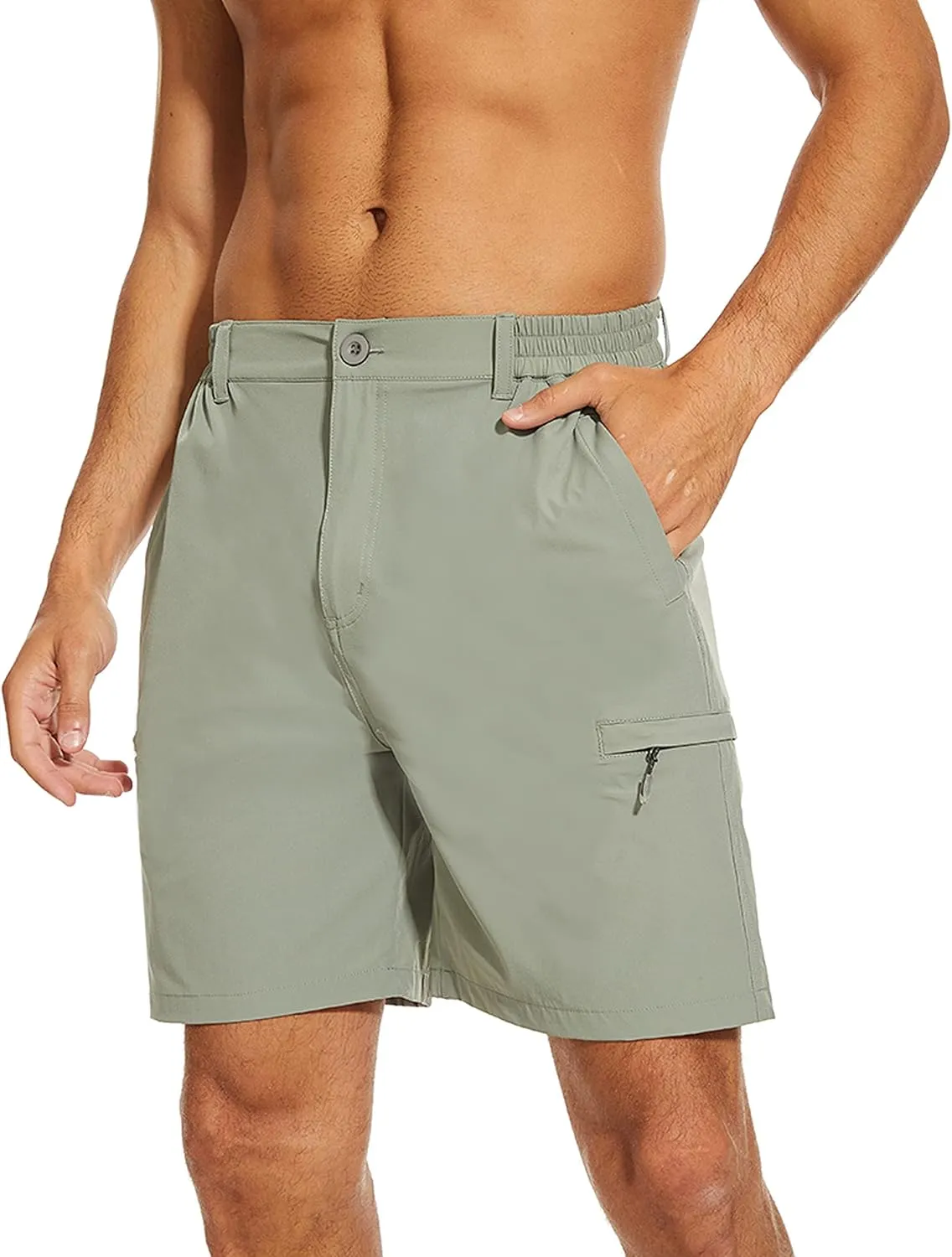 NATUVENIX Hiking Shorts Men, Quick-Dry Fishing Shorts for Men Lightweight Stretch Work Shorts Causal Travel
