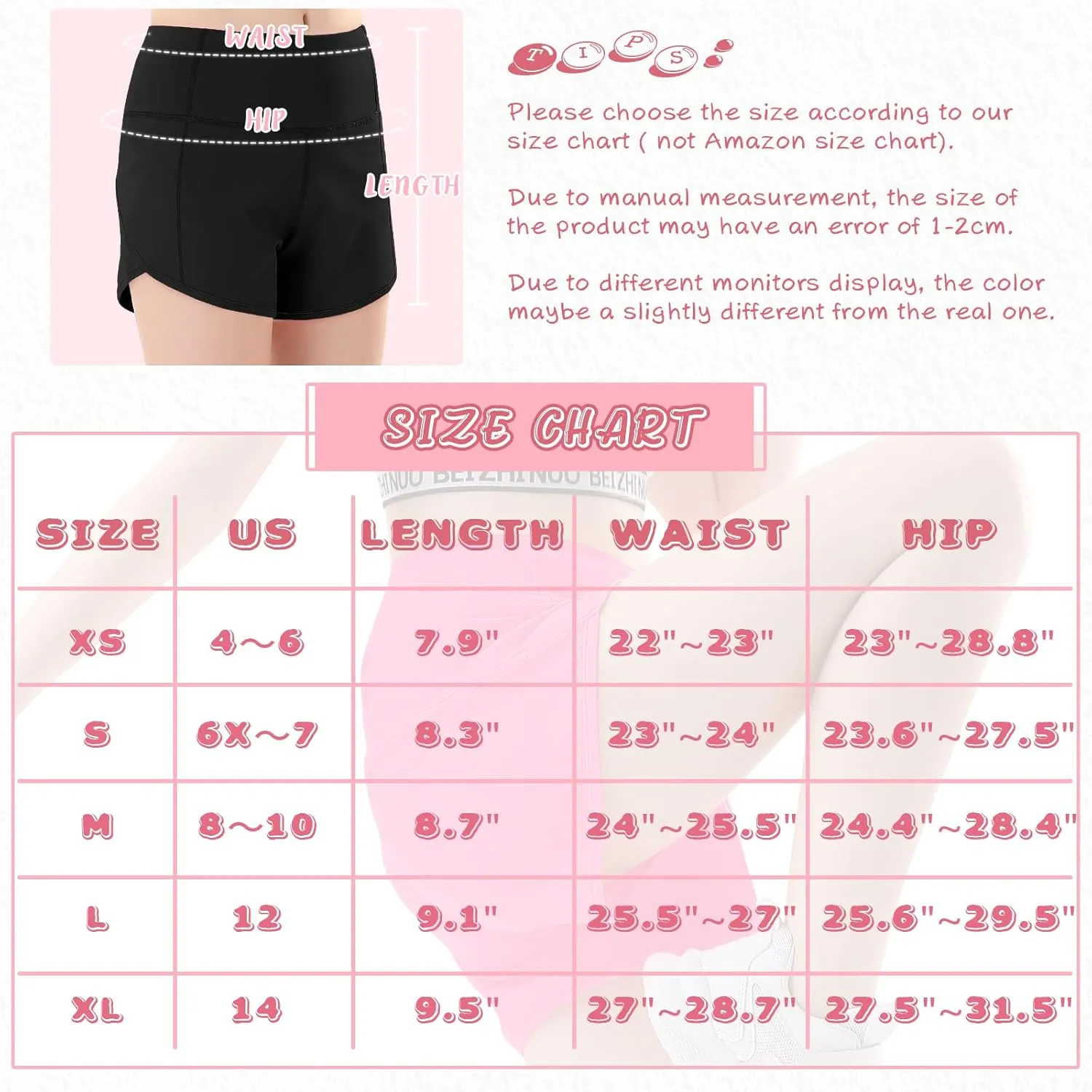 RISSCAN Girls Athletic Running Shorts Teen Girls with Back Zip Pocket Workout Quick Dry Lightweight Active Short for Kids