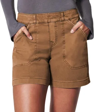 SESERAGI Women's Stretch Twill Shorts High Waisted 3.5 Inch Inseam Elastic Wasit Shorts