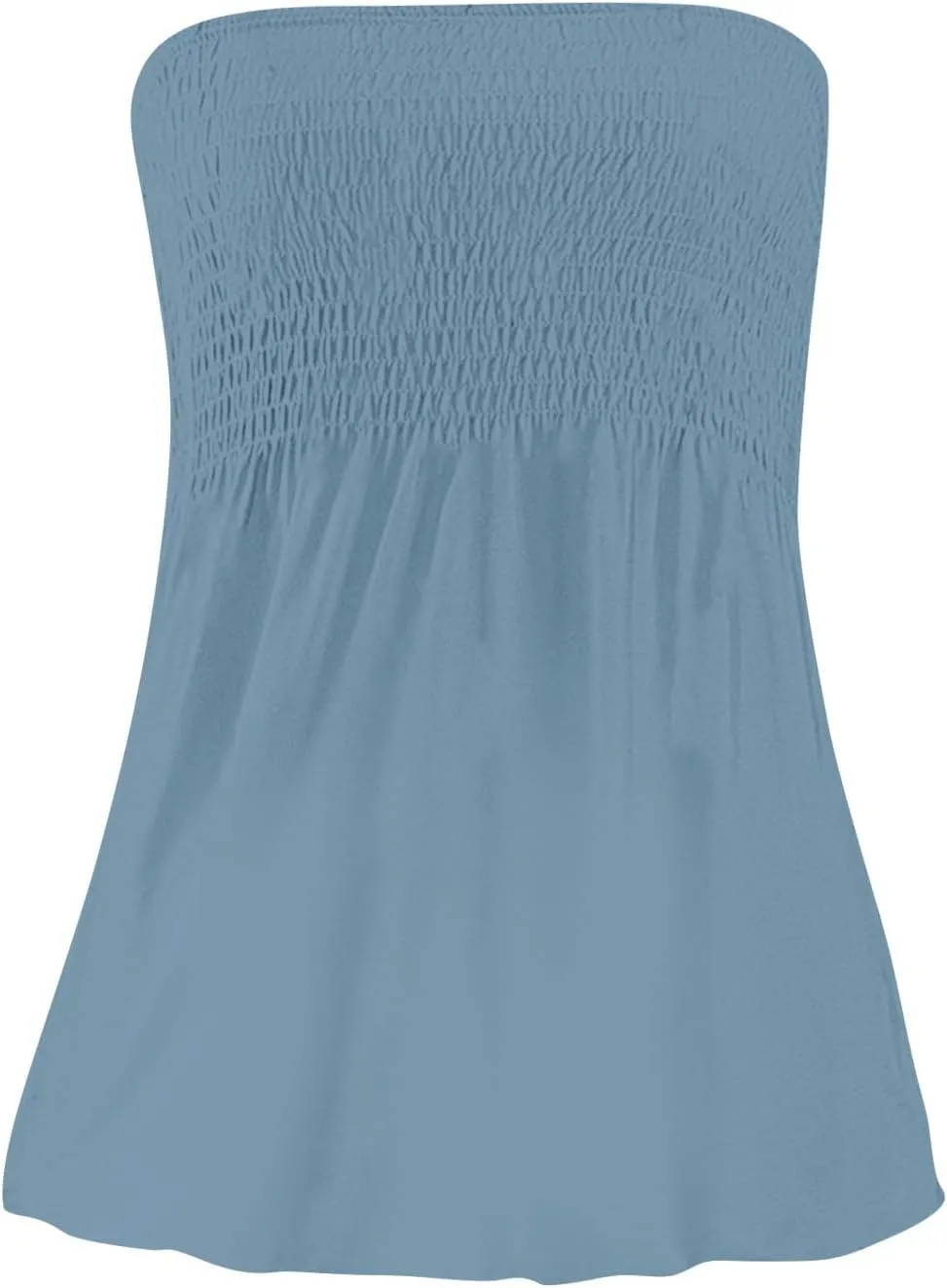 Sexy Tank Tops for Women Summer Strapless Tube Top Flare Hem Bandeau Backless Funny Shirts Holiday Sleeveless Blouse