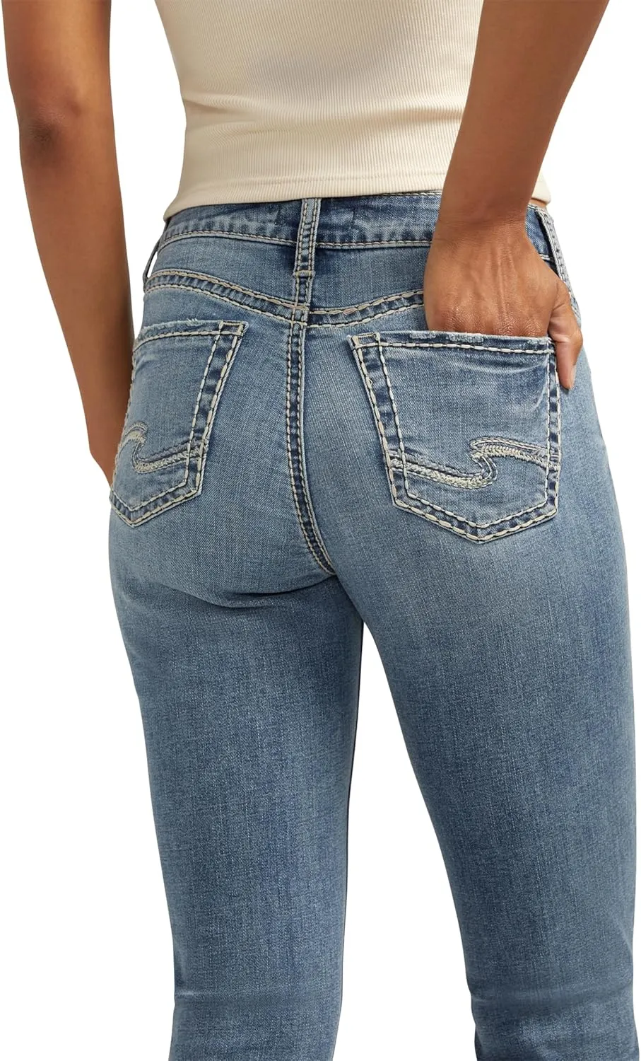 Silver Jeans Co. Women's Suki Mid Rise Capri Jeans