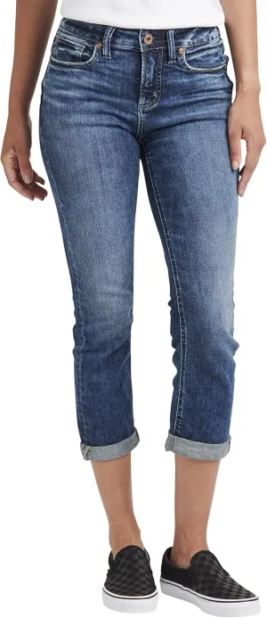 Silver Jeans Co. Women's Suki Mid Rise Capri Jeans