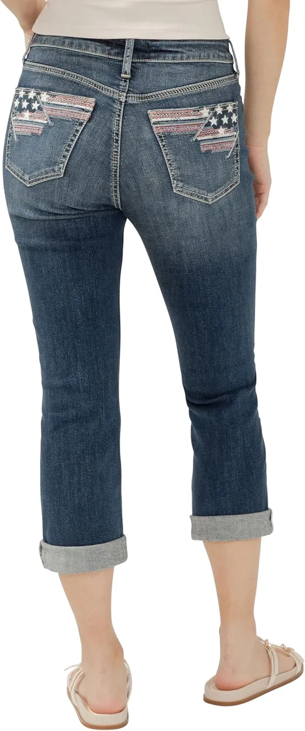 Silver Jeans Co. Women's Suki Mid Rise Capri Jeans