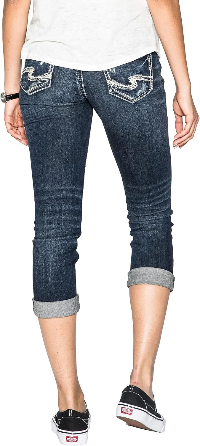 Silver Jeans Co. Women's Suki Mid Rise Capri Jeans