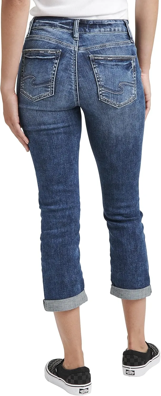 Silver Jeans Co. Women's Suki Mid Rise Capri Jeans