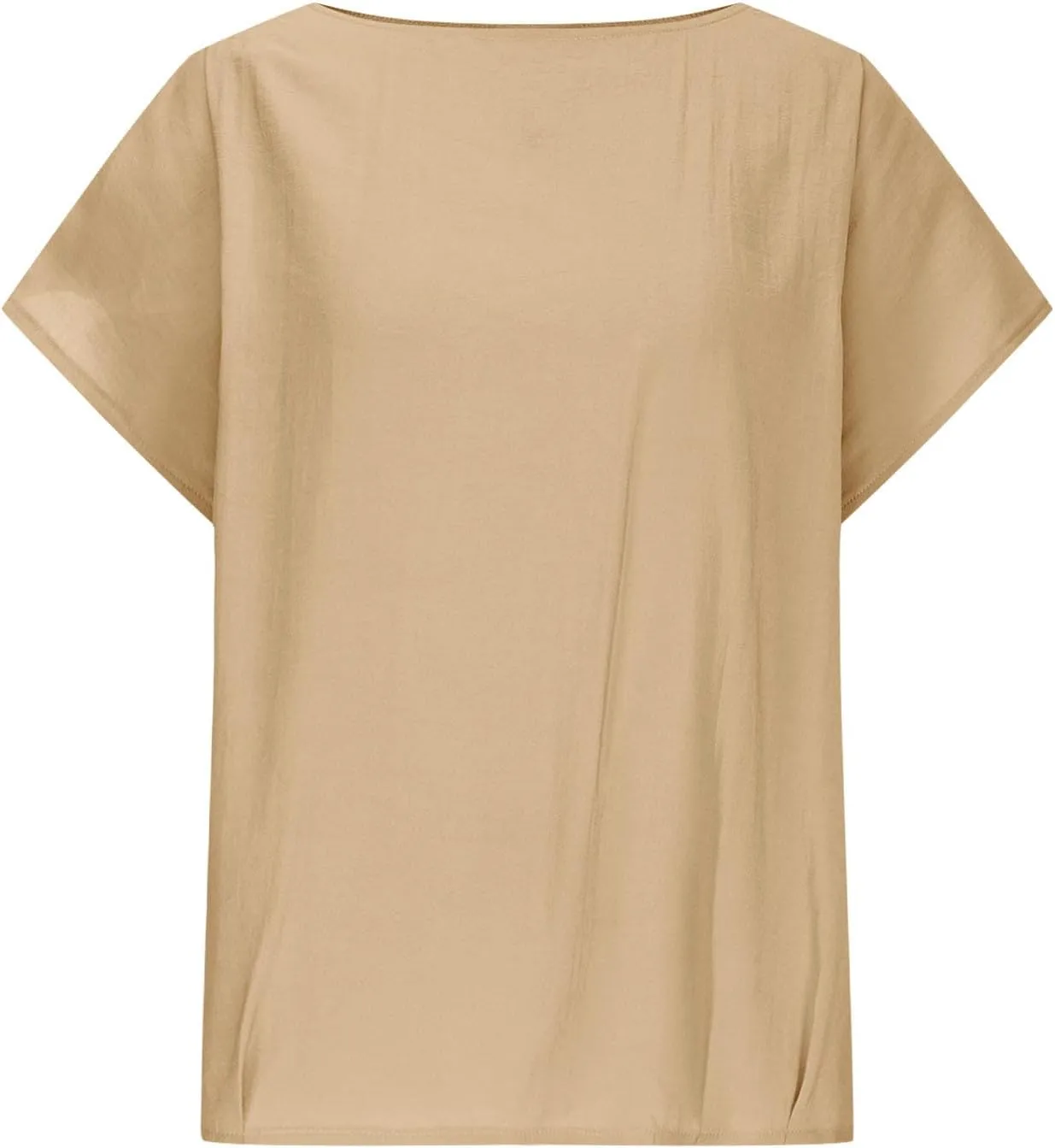 Summer Tops for Women Short Sleeve Crewneck T Shirts Casual Loose Plain Blouse Tees