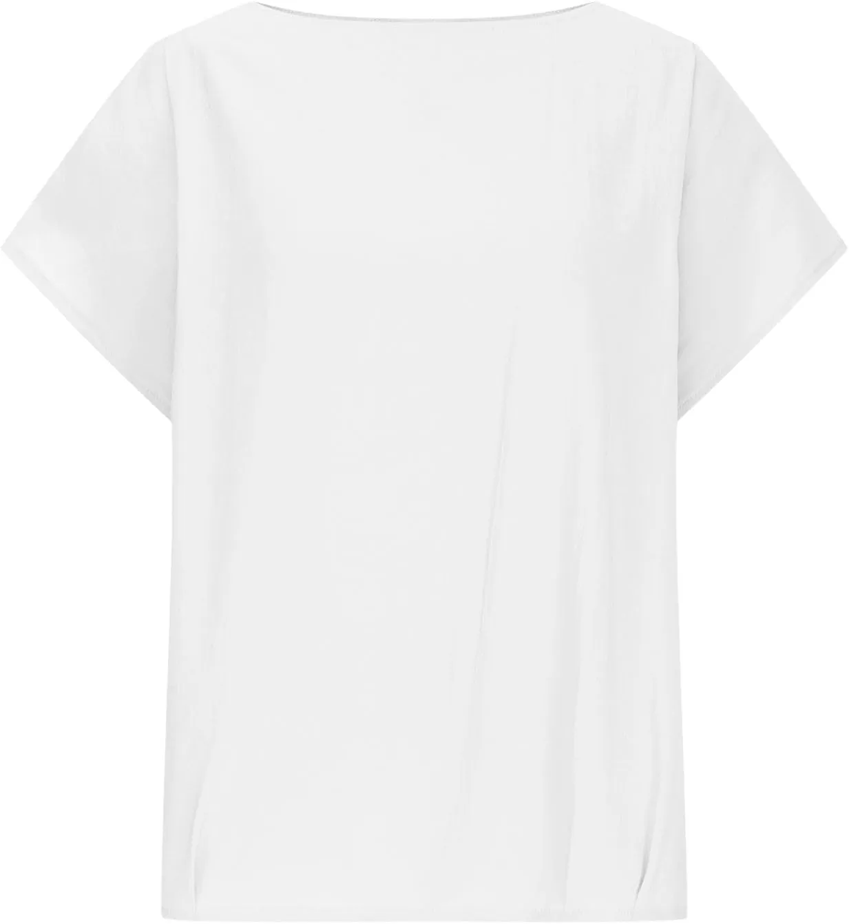 Summer Tops for Women Short Sleeve Crewneck T Shirts Casual Loose Plain Blouse Tees