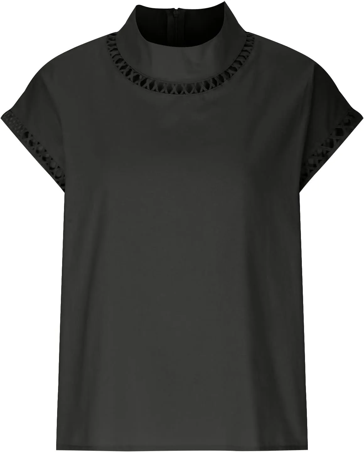 T Shirt for Women Fall Winter Cap Sleeve High Neck Linen Loose Fit Long Cardigan Plain Tops T Shirt Women 2024