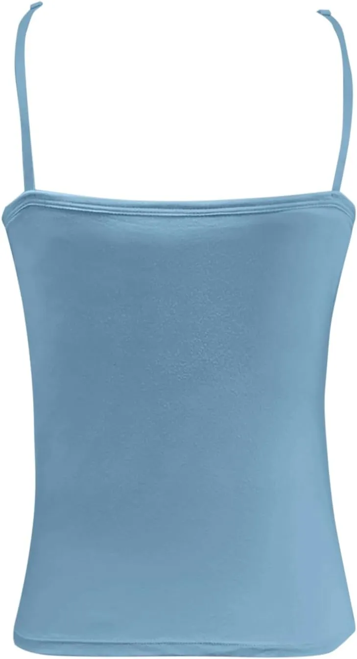 Tank Top for Women Shelf Bra Spaghetti Strap Camisole Seamless Cotton Cami Shirts